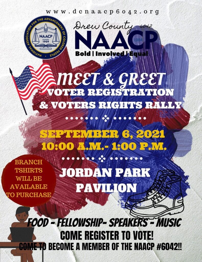 Drew County NAACP Branch to host Meet and Greet;Voters Rights and Registration