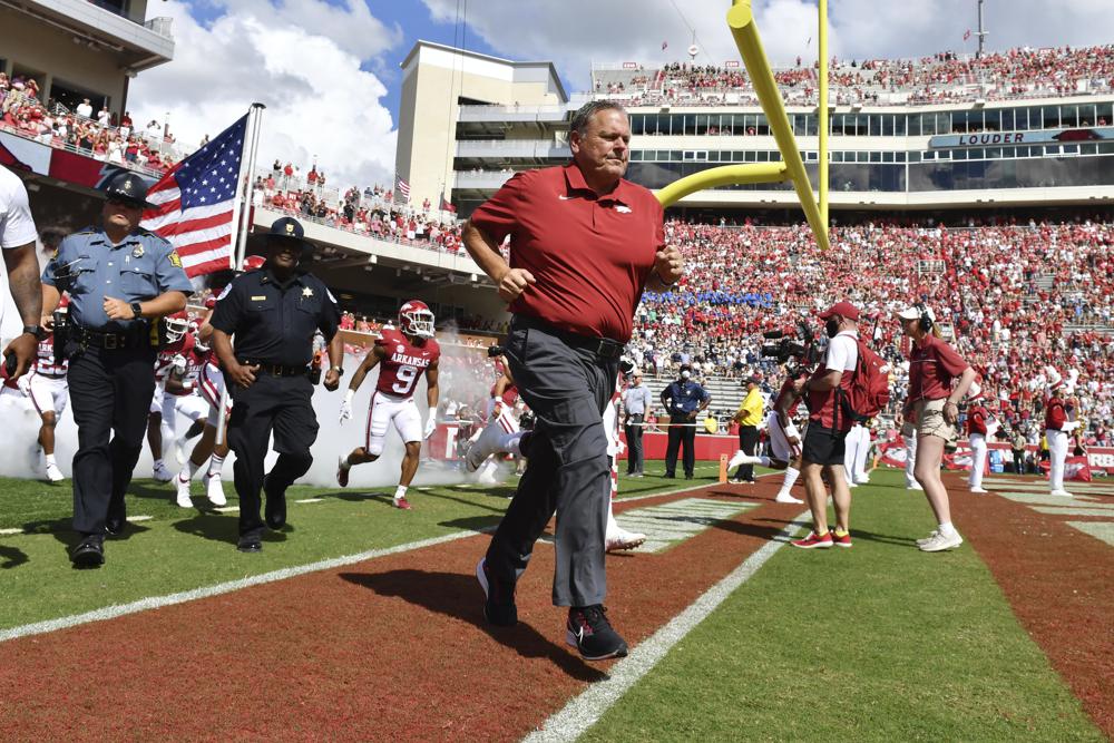 Pittman brings Arkansas to Georgia in top 10 SEC showdown