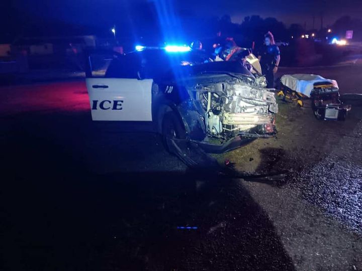 PBPD Officer in Head on collision Sunday morning on University