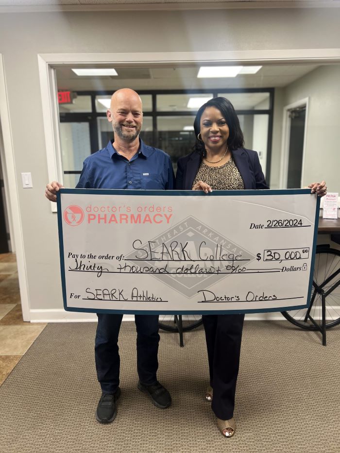 Southeast Arkansas College Receives $30,000 Donation from Doctor’s Orders Pharmacy to Support Athletics Capital Campaign