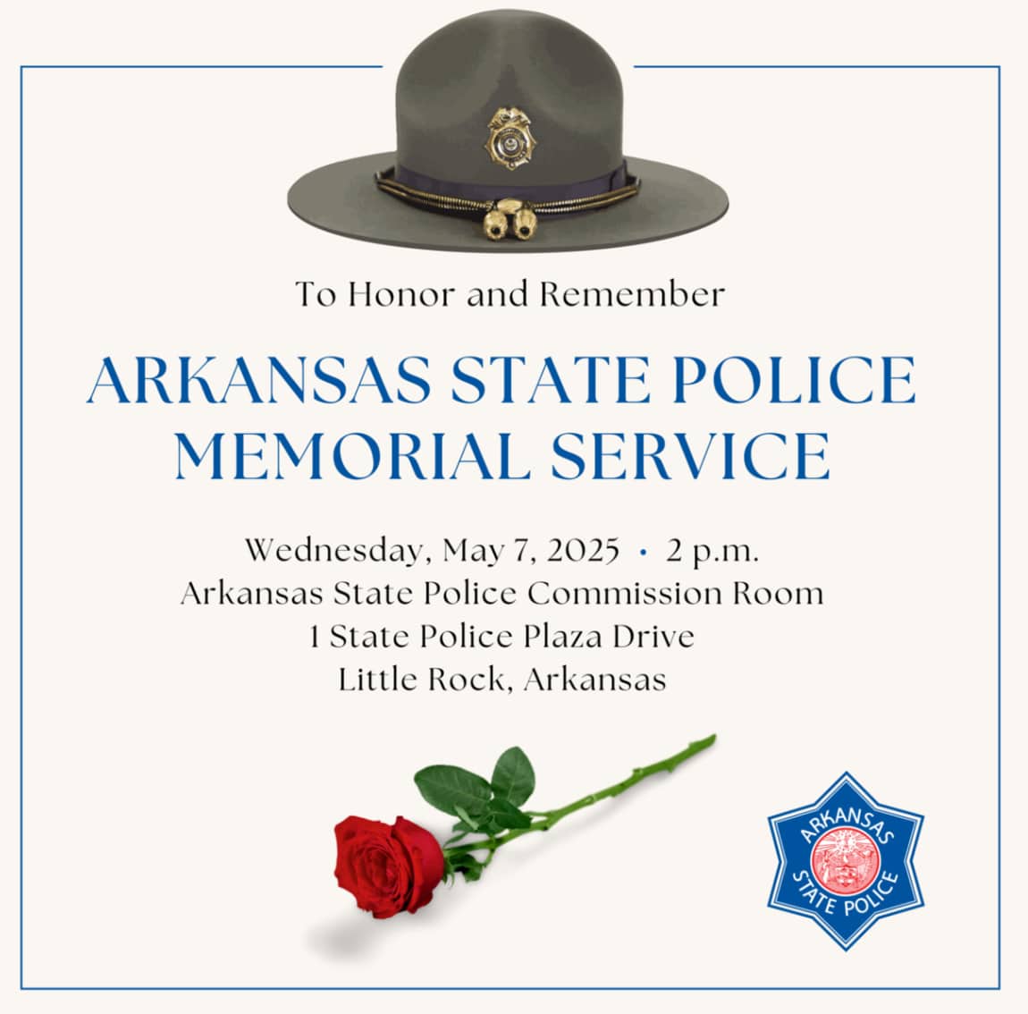 Arkansas State Police Memorial Service Honors Fallen Troopers May 7, 2025