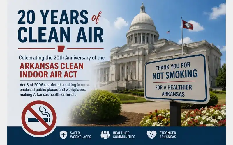 Arkansas Marks 20 Years of Clean Indoor Air Act and Progress in Public Health