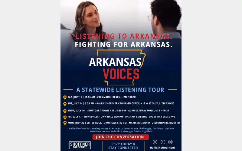 Hallie Shoffner Launches Arkansas Voices Listening Tour to Engage Communities